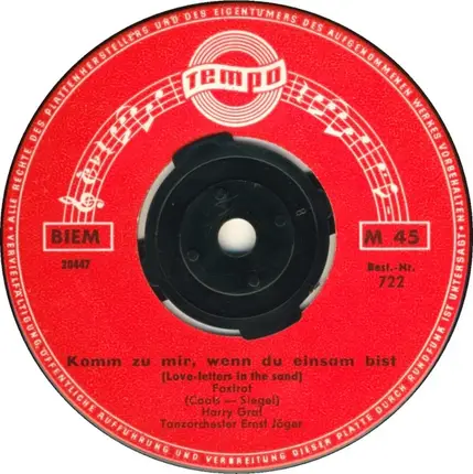 Harry Graf - Morgen / Komm Zu Mir, Wenn Du Einsam Bist