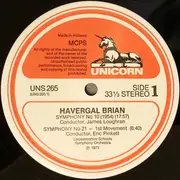 LP - Havergal Brian - Symphonies Nos. 10 / & 21