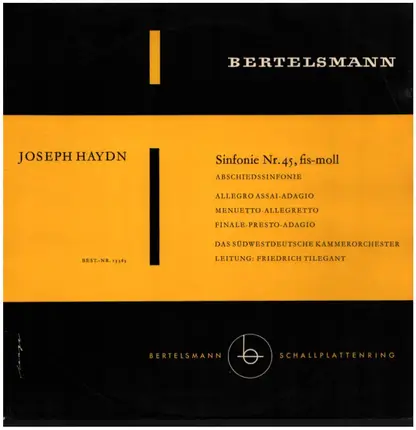 Haydn - Sinfonie Nr.45, Fis-moll (Abschiedssinfonie)
