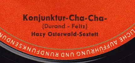 Hazy Osterwald Sextett - Konjunktur-Cha-Cha
