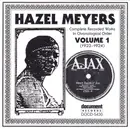 CD - Hazel Meyers - Complete Recorded Works In Chronological Order Volume 1 (1923-1924)