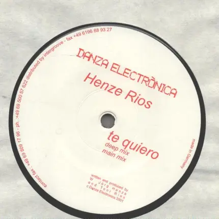 Henze, Rios, WJ Henze & Toni Rios - Te Quiero