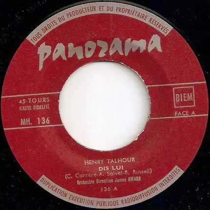 Henri Tallourd et James Award Et Son Orchestre - Dis-Lui
