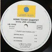 LP - Henri Texier Quartet Invite / Invites Joe Lovano - 'Paris-Batignolles'
