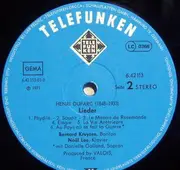 LP - Duparc - Lieder = Melodies