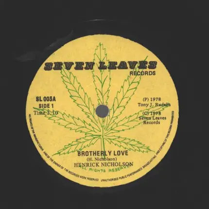 Henrick Nicholson / Prodigal Creator - Brotherly Love / West Of Knatchbull