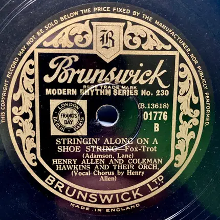 Henry Allen-Coleman Hawkins And Their Orchestra - Ain't Cha Got Music? / Stringin' Along On A Shoe String