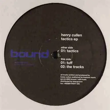 Henry Cullen - Tactics EP
