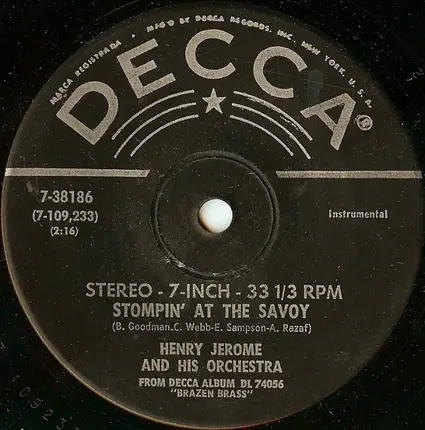 Henry Jerome And His Orchestra - Stompin' At The Savoy