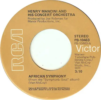 Henry Mancini And His Orchestra - African Symphony