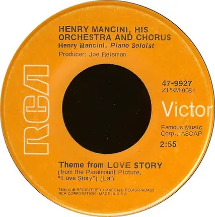 Henry Mancini And His Orchestra And Chorus - Theme From Love Story