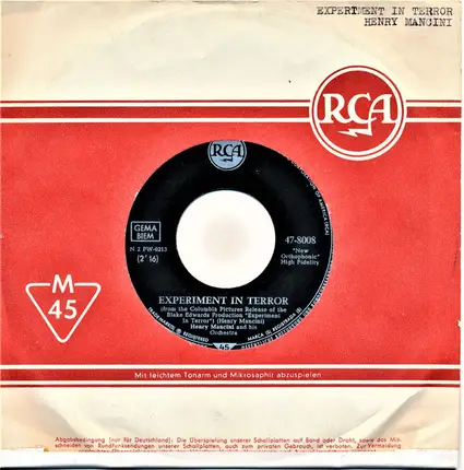 Henry Mancini And His Orchestra - Experiment In Terror