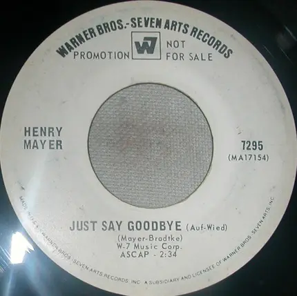 Henry Mayer - I Want It All / Just Say Goodbye