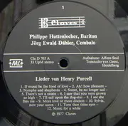 LP - Purcell - «Sweeter Than Roses ...» Lieder Von Henry Purcell