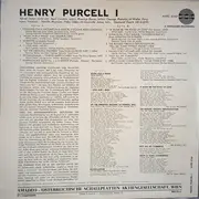LP - Henry Purcell - Henry Purcell I - Lieder, Arien Und Konzertstücke - Mono