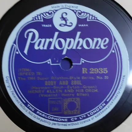 Henry "Red" Allen And His Orchestra - Get Rhythm In Your Feet / Body And Soul