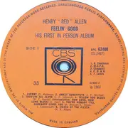 LP - Henry 'Red' Allen - Feelin' Good (His First 'In-Person' Album) - Mono