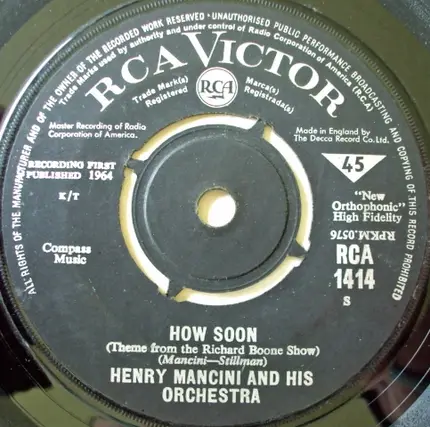 Henry Mancini And His Orchestra - How Soon