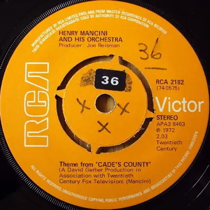 Henry Mancini And His Orchestra - Theme From "Cade's County"