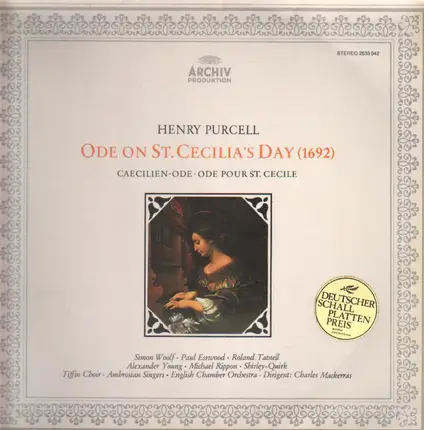 Purcell - Ode On St. Cécilia's Day
