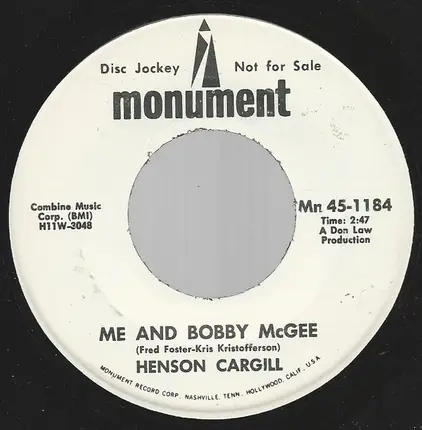 Henson Cargill - What's My Name? / Me And Bobby McGee