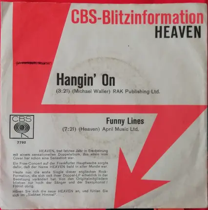 Heaven - Hangin' On