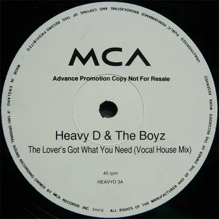 Heavy D & The Boyz, Heavy D. & The Boyz - The Lover's Got What U Need
