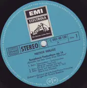 LP - Hector Berlioz / Orchestre National De France / Sir Thomas Beecham - Symphonie Fantastique Op. 14 - Episoden Aus Dem Leben Eines Künstlers