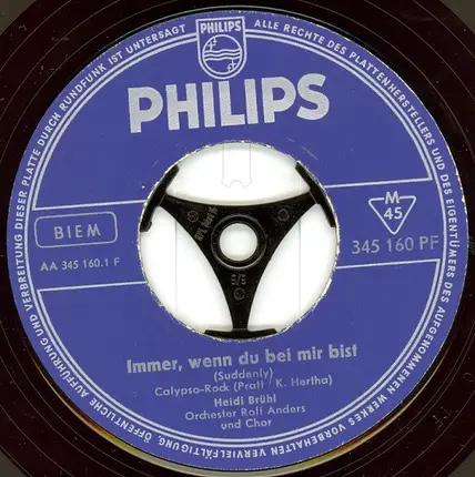 Heidi Brühl - Immer, Wenn Du Bei Mir Bist / Wir Werden Uns Finden