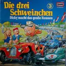 LP - Kinder-Hörspiel - Die Drei Schweinchen 3 - Dicky Macht Das Grosse Rennen