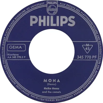 Heiko Henss And The Comets - Cin-Cin / Mona