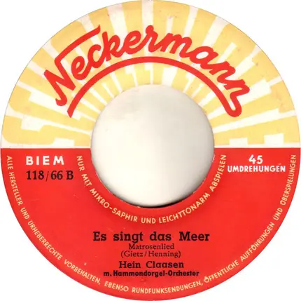 Hein Claasen M. Unknown Artist - La Paloma