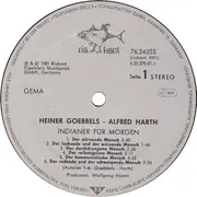 LP - Heiner Goebbels / Alfred Harth - Der Durchdrungene Mensch / Indianer Für Morgen