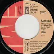 7inch Vinyl Single - Heino - Maria-Linda