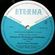 10'' - Mozart - Konzert Für Klarinette Und Orchester A-dur - Kv 622