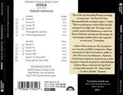 Double CD - Heinrich Ignaz Franz Biber - Violin Sonatas - 8 Sonatae A Violino Solo, Salzburg 1681; Sonata Representativa; Sonata 'La Pastorella'; 2 Passagalias - Slip Case, Fatbox