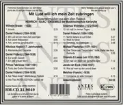 CD - Heinrich-Isaac-Ensemble - Mit Lust Will Ich Mein Zeit Zubringen (Studentenmusiken Aus Dem Alten Rostock)