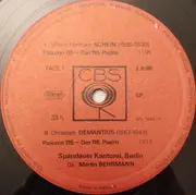 LP - Heinrich Schütz • Johann Hermann Schein • Christopher Demantius , Spandauer Kantorei Dir. Martin Be - Psaume 116 / Der 116. Psalm