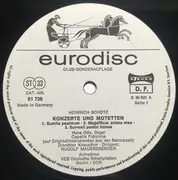 LP - Heinrich Schütz , Hans-Joachim Rotzsch , Dresdner Kreuzchor , Capella Fidicinia , Rudolf Mauersberg - Konzerte und Motetten