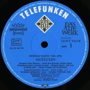 LP - Heinrich Schütz - Motetten • Motets - Mono / Label variations black & gold labels