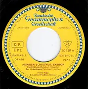 7inch Vinyl Single - Heinrich Schlusnus , Franz Rupp , Sebastian Peschko - Bariton, Historische Aufnahmen