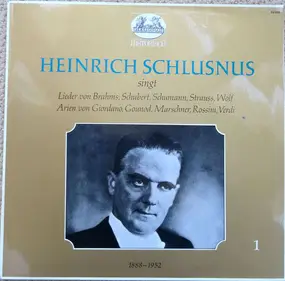 heinrich schlusnus - Heinrich Schlusnus Singt 1