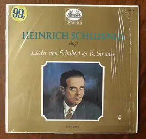 heinrich schlusnus - Singt Lieder Von Schubert Und R. Strauss