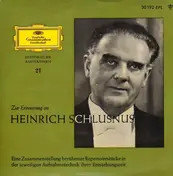 heinrich schlusnus - Zur Erinnerung An