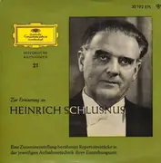 7inch Vinyl Single - Heinrich Schlusnus - Zur Erinnerung An