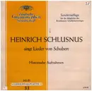 10'' - Schubert - Heinrich Schlusnus Singt Lieder Von Schubert
