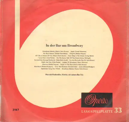Heinrich Riethmüller - In der Bar am Broadway