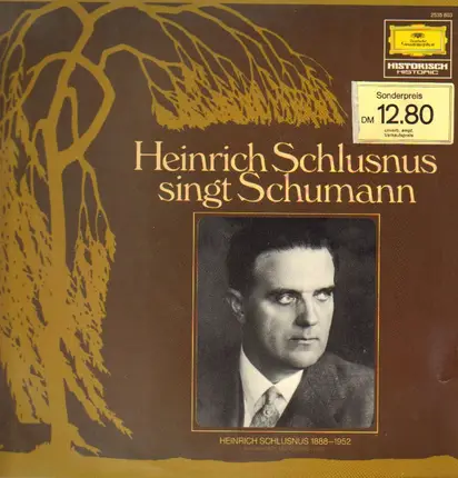 Heinrich Schlusnus - singt Schumann