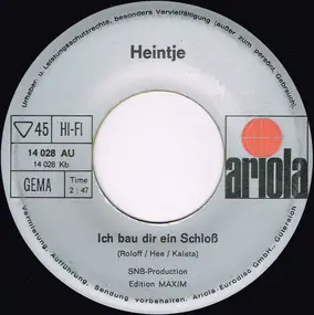 Heintje - Du Sollst Nicht Weinen / Ich Bau' Dir Ein Schloß