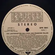 LP - Heinz Reincke - Heinz Reincke Spricht François Villon